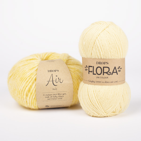 Yarn combinations knitted swatches air40-flora26