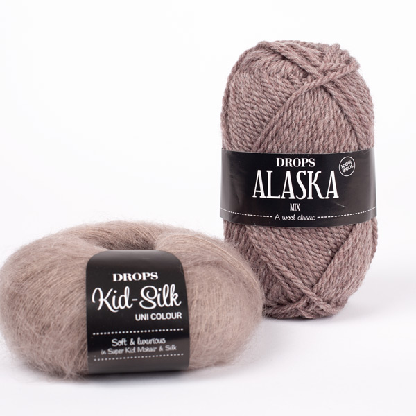 Yarn combinations knitted swatches alaska55-kidsilk12