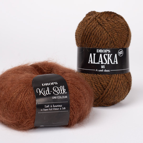 Yarn combinations knitted swatches alaska71-kidsilk35
