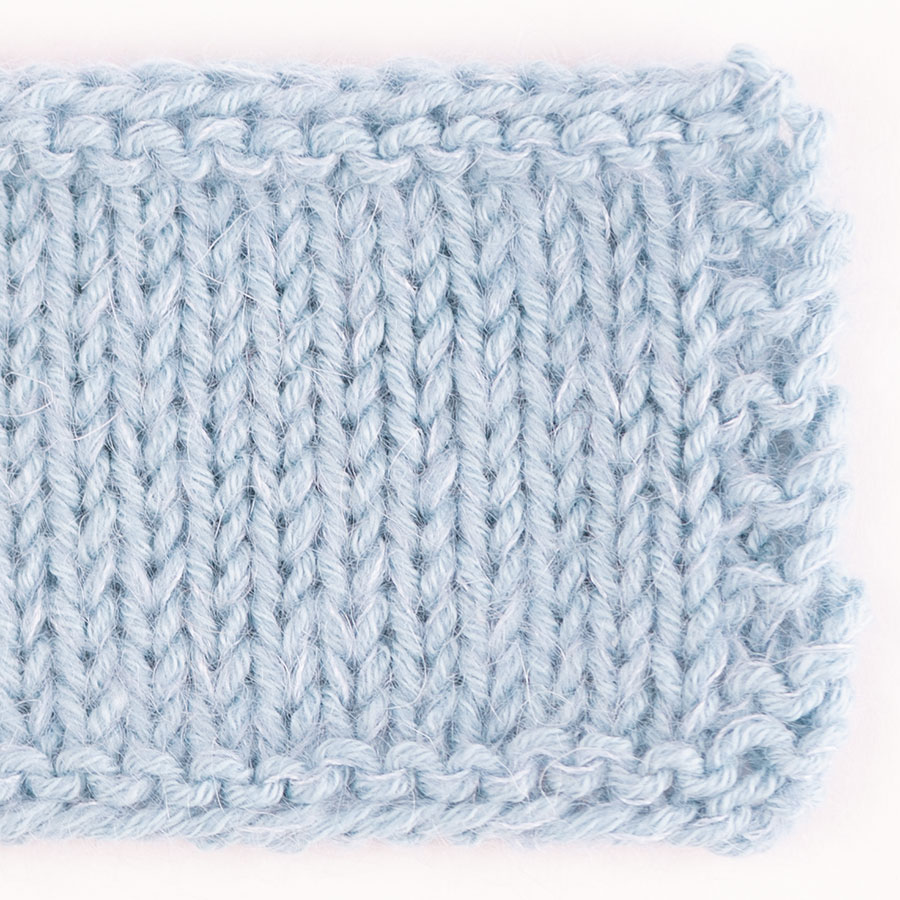 Yarn combinations knitted swatches cottonmerino09-kidsilk07