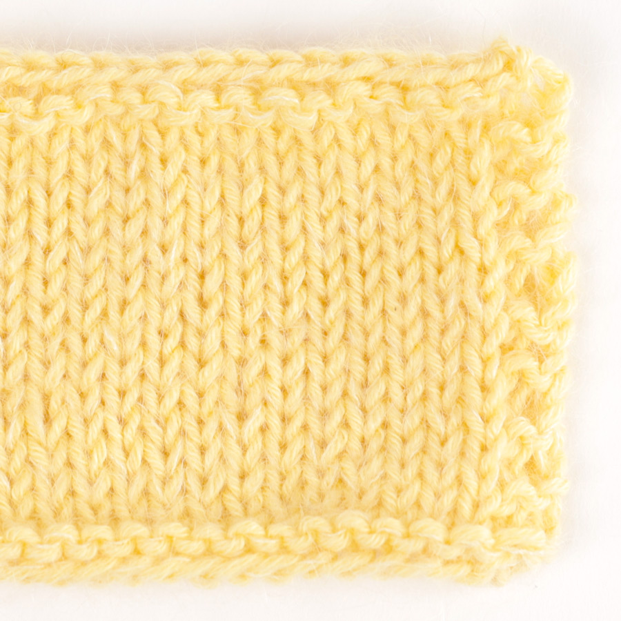 Yarn combinations knitted swatches cottonmerino10-kidsilk52