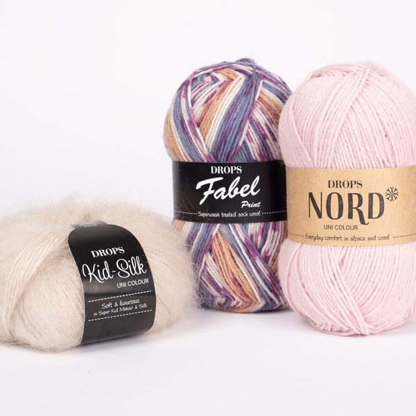 DROPS yarn combinations fabel904-kidsilk56-nord12