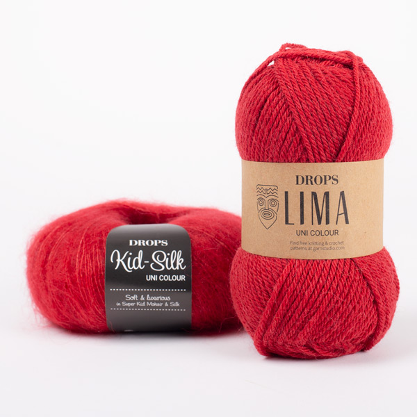 Yarn combinations knitted swatches kidsilk14-lima3609