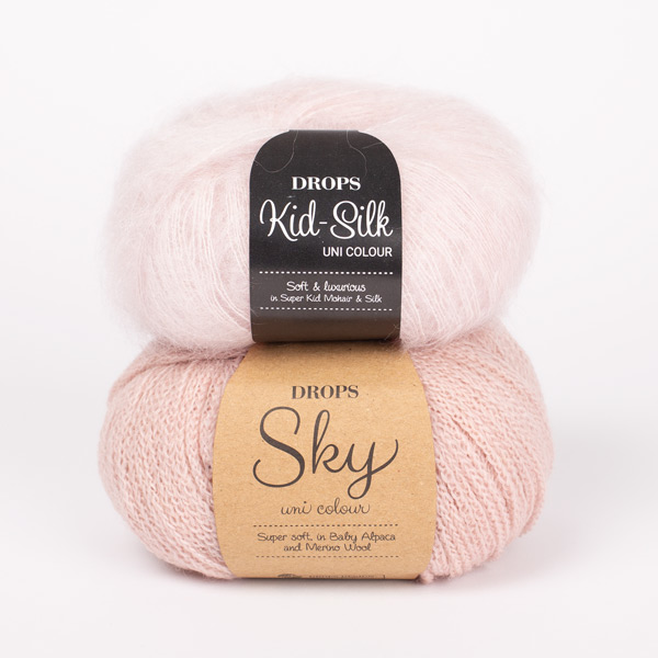 DROPS yarn combinations kidsilk40-sky18