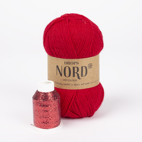 Yarn combinations knitted swatches nord14-glitter08